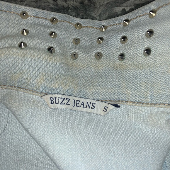 Blue Jean gold studded collar Vest💎 - Picture 5 of 6